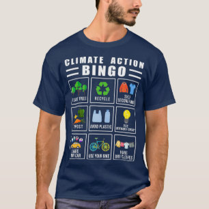 Camiseta Acción climática Bingo Día de la Tierra Cambio