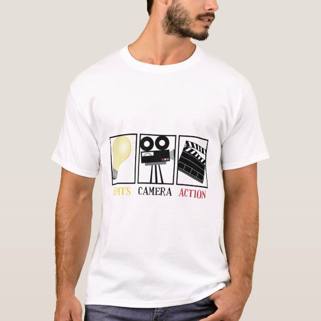 Camiseta Acción de cámara de luces (Anverso)