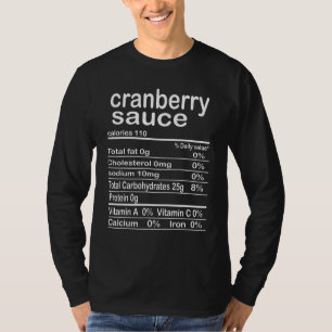 Camiseta Acción de Gracias Alimentos Salsa de Cranberry Fac