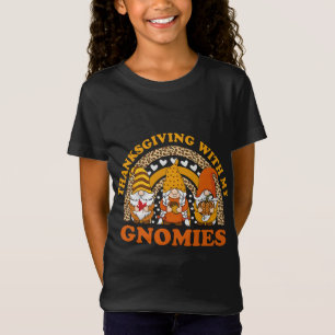 Camiseta Acción de Gracias Con Mis Gnomies Autumn Gnomes Le