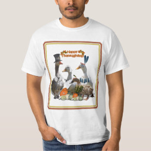 Camiseta Acción de Gracias de Pilgrim Goose and Ducks