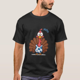 Camiseta Acción de Gracias de Turquía Moo Funny