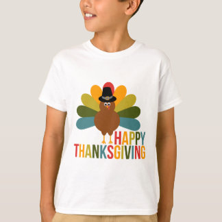 Camiseta Acción de gracias feliz colorida Turquía