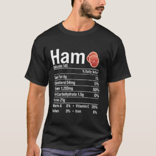 Camiseta Acción de Gracias Ham Nutrition Hacts Costo de Acc