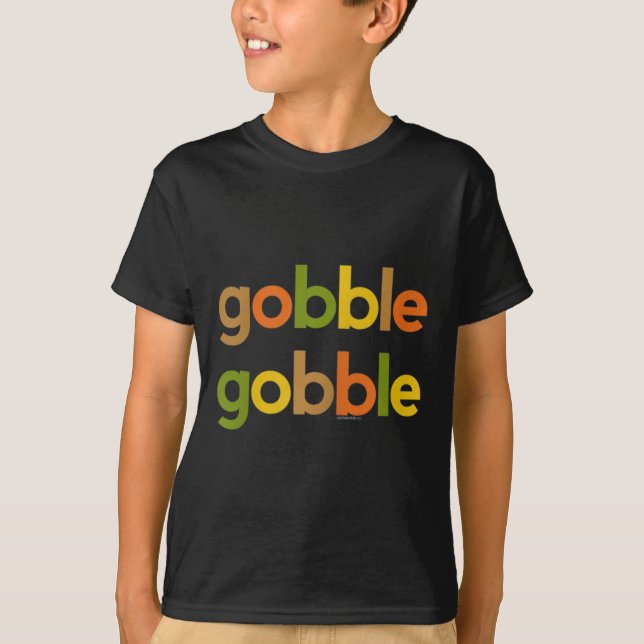 Camiseta Acción De Gracias Para Las Mujeres Su Gobble Cae T (Anverso)