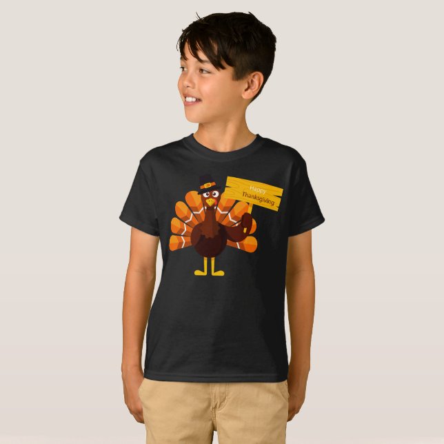 Camiseta acción de gracias para los niños (Anverso completo)