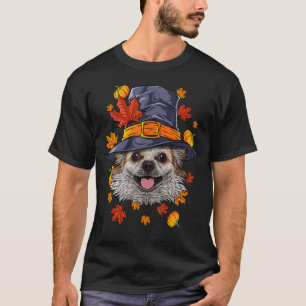 Camiseta Acción de Gracias Peregrino Chihuahua Costume Perr