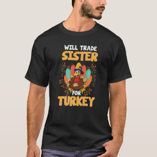 Camiseta Acción de Gracias por los niños y su hermana comer