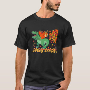 Camiseta Acción De Gracias S Para Niños Dinosaurio T Rex Pi