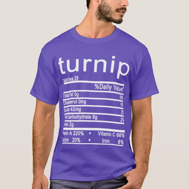 Camiseta acción de gracias sobre la nutrición en turnip (Anverso)