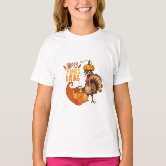Camiseta Acción de Gracias Turquía con Gorra de calabaza