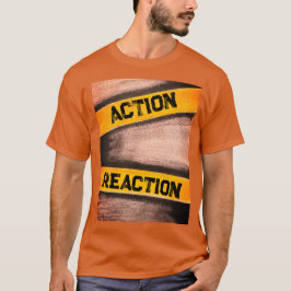 Camiseta "Acción y reacción" de los hombres naranjas