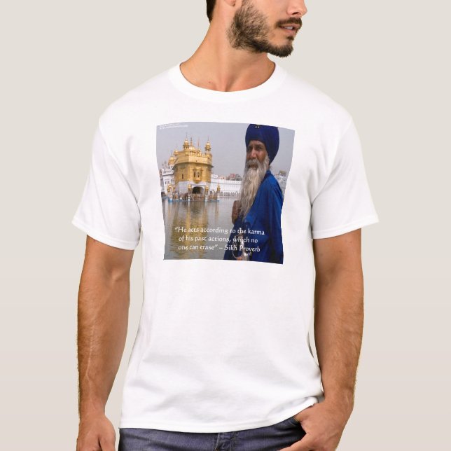 Camiseta Acciones Karma/Pensamiento Sij (Anverso)