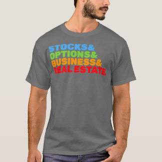 Camiseta Acciones Y Opciones Y Empresas Y Bienes Raíces