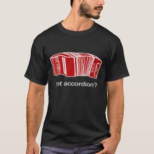 Camiseta Accionista de acordeón rojo obtiene acordeón