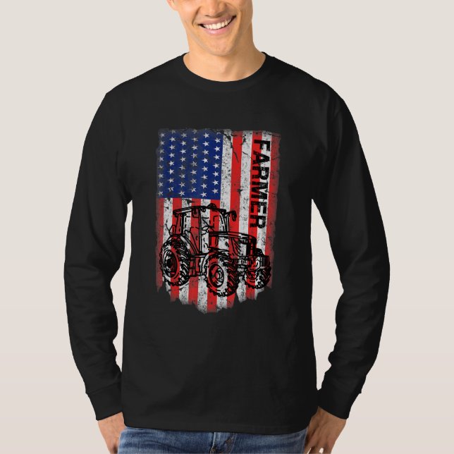 Camiseta Accionista La Bandera Estadounidense Patriótica Gr (Anverso)