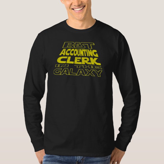 Camiseta Accounting Clerk  Space Backside Design (Anverso)