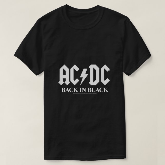Camiseta ACDC de vuelta en negro (Diseño del anverso)