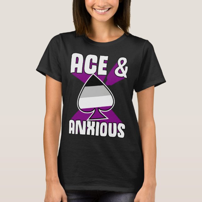Camiseta Ace And Anxious  Asexual Pride Symbol Introvert (Anverso)