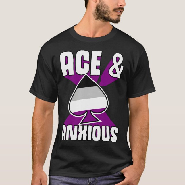 Camiseta Ace And Anxious  Asexual Pride Symbol Introvert (Anverso)