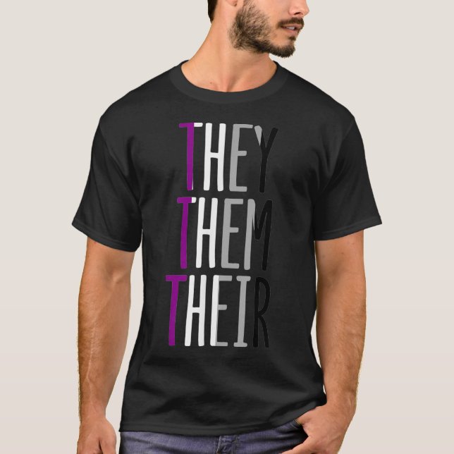 Camiseta Ace Asexual Que Ellos Su Orgullo No Binario Enby P (Anverso)