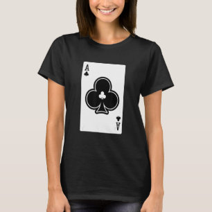 Camiseta Ace De Clubs Juegos De Tarjetas De Póquer Jugando 