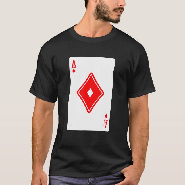 Camiseta Ace De Diamantes Juegos De Tarjetas De Póquer Juga (Anverso)