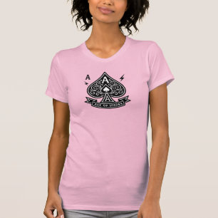 Camiseta Ace de espadas estilizado — Emblema vectorial Art-