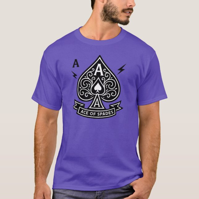 Camiseta Ace de espadas estilizado — Emblema vectorial Art- (Anverso)