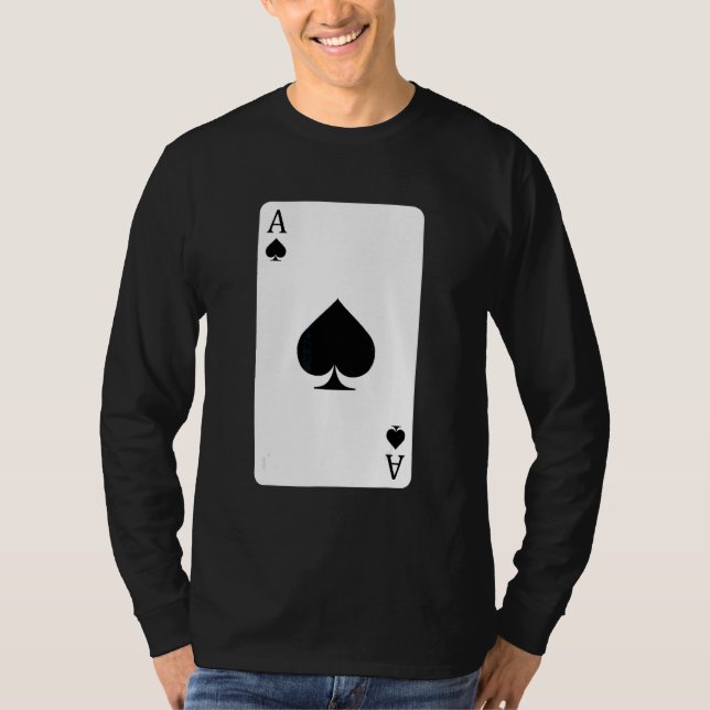 Camiseta Ace De Espadas Jugando Tarjeta De Ace (Anverso)