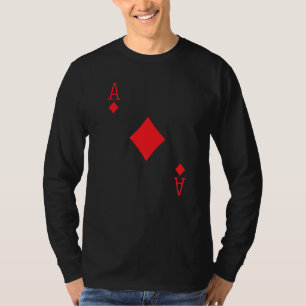 Camiseta Ace Diamonds Poker Texas Sostener Tarjetas De Cubi