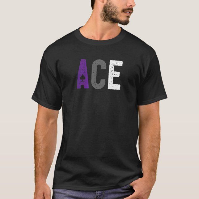 Camiseta Ace Grunge Orgullo Asexual (Anverso)