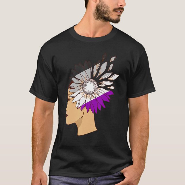 Camiseta Ace Lgbq, Chica de girasol asexual (Anverso)