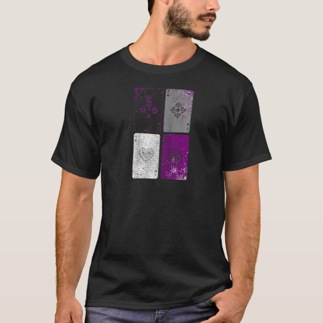 Camiseta Ace Lgbtq Asexuality Pride Mes Jugando Cartas Ase (Anverso)