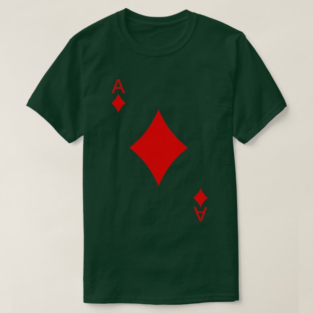 Camiseta Ace Of Diamonds Playing Cards Poker  (Diseño del anverso)