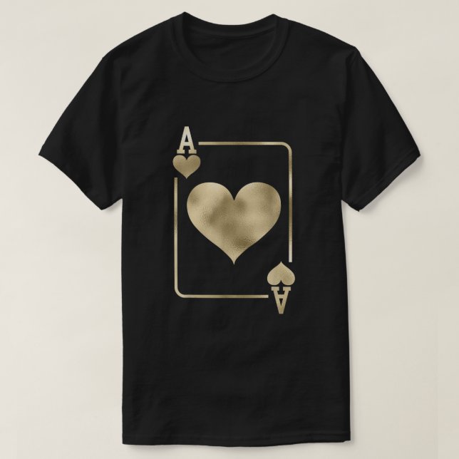 Camiseta Ace of Hearts Glam Playing Card Halloween Costume  (Diseño del anverso)