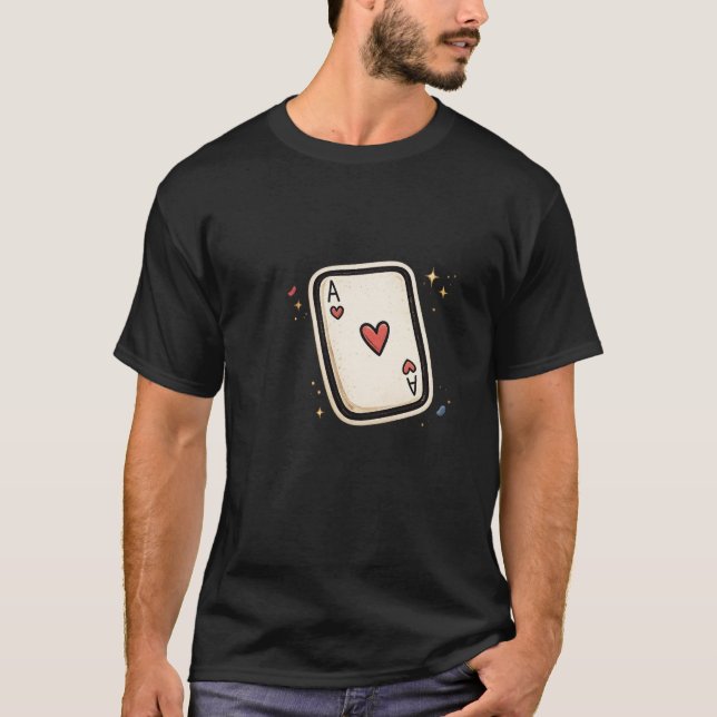 Camiseta Ace of Hearts Minimal Playing Card Art (Anverso)