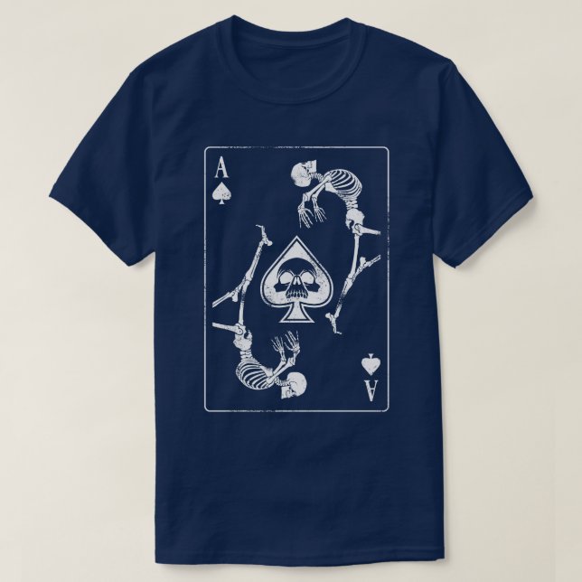 Camiseta Ace of Spades d Gótico Punk Gambler Funny Skeleton (Diseño del anverso)