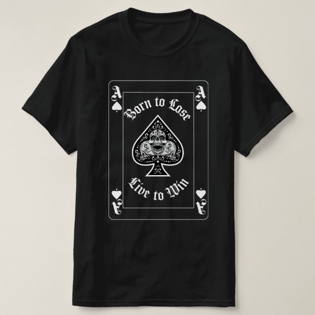 Camiseta Ace of Spades Playing Card T-Shirt (Diseño del anverso)
