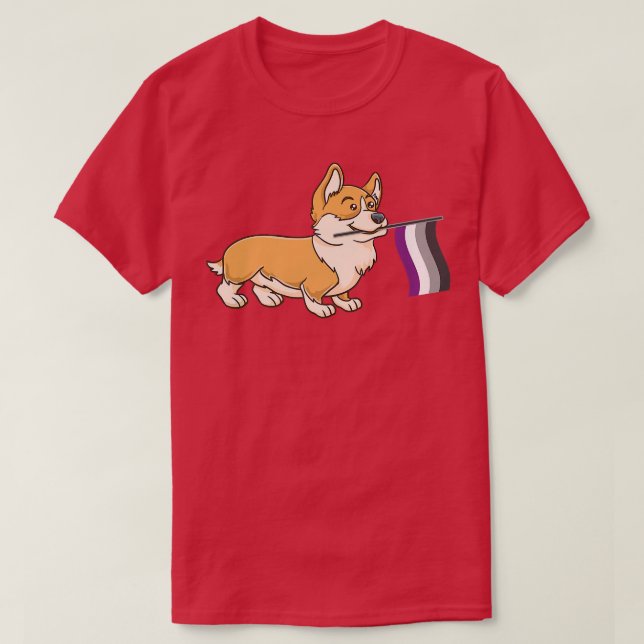 Camiseta Ace Pride Corgi para Aseuals  (Diseño del anverso)