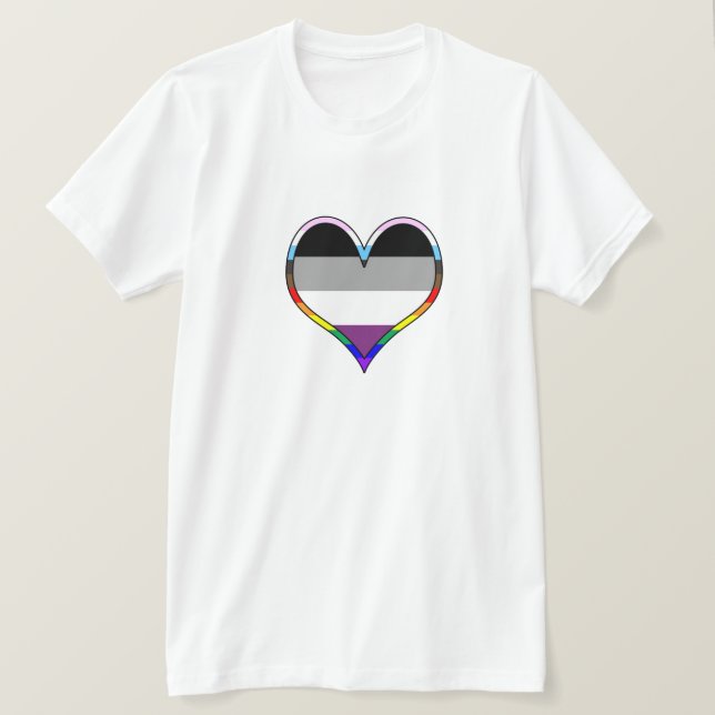 Camiseta Ace Pride Heart (Anverso del diseño)