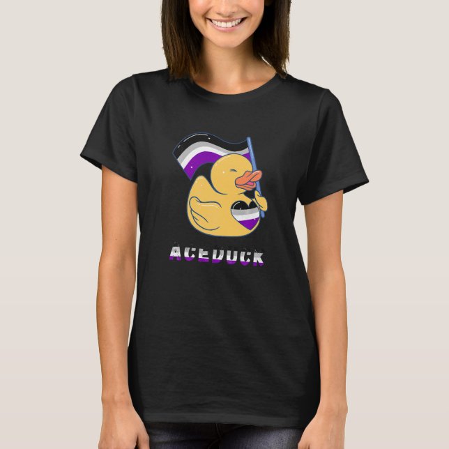 Camiseta Ace Rubber Duck Rubber Ducking Bandera Asexual Ase (Anverso)