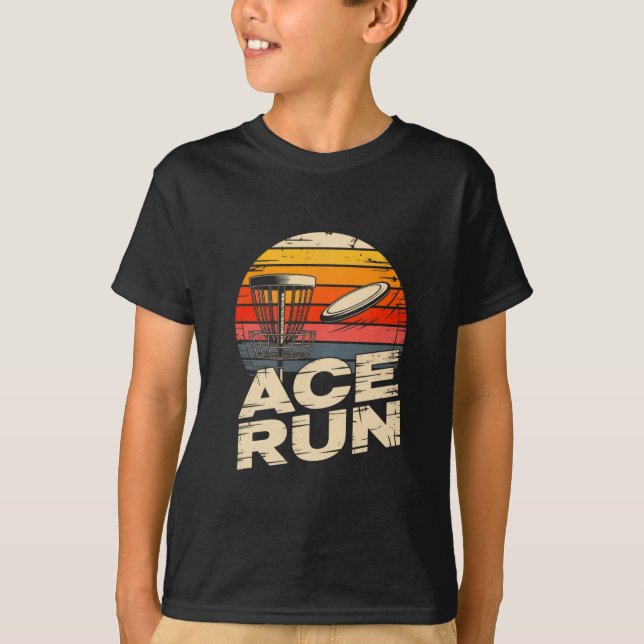 Camiseta Ace Run Retro Disc Golf Sket Ace Run Atardecer  (Anverso)