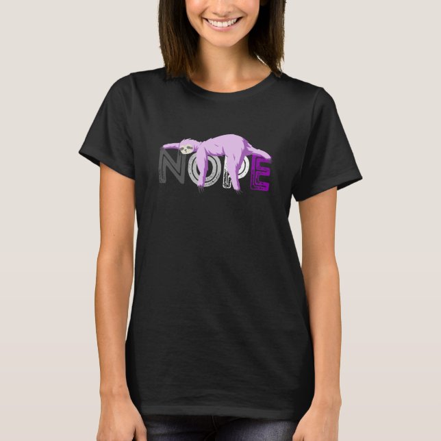 Camiseta Ace Sloth Sleep Nope Asexual Flag LGBQA Asexuality (Anverso)