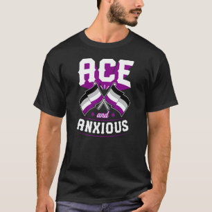 Camiseta Ace Y Ansiosa Bandera De Orgullo Asexual Cuta Aest