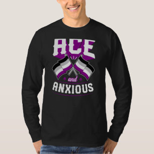 Camiseta Ace Y Ansiosa Bandera De Orgullo Asexual Cuta Aest