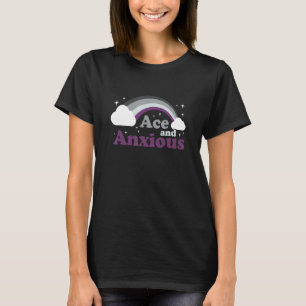 Camiseta Ace Y Ansioso Orgullo Asexual Rainbow Lgbtq Introv
