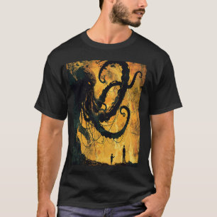 Camiseta Acechando A Kraken En Una Niebla Oscura Esnifándos
