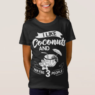 Camiseta Aceite de leche de coco Agua Crema Árbol Fruta Pal