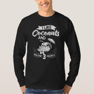 Camiseta Aceite de leche de coco Agua Crema Árbol Fruta Pal